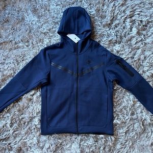 Large - Nike Sportswear Tech Fleece Full-Zip Hoodie Navy [CU4489-410]